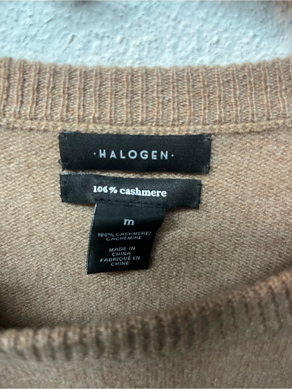 Halogen Women's Scoop Crewneck Sweater in Camel - Picture 3 of 4
